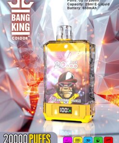 Bang King Box Double Crystal 20000 Puff 20k Display Screen Disposable Electronic Cigarette Vape