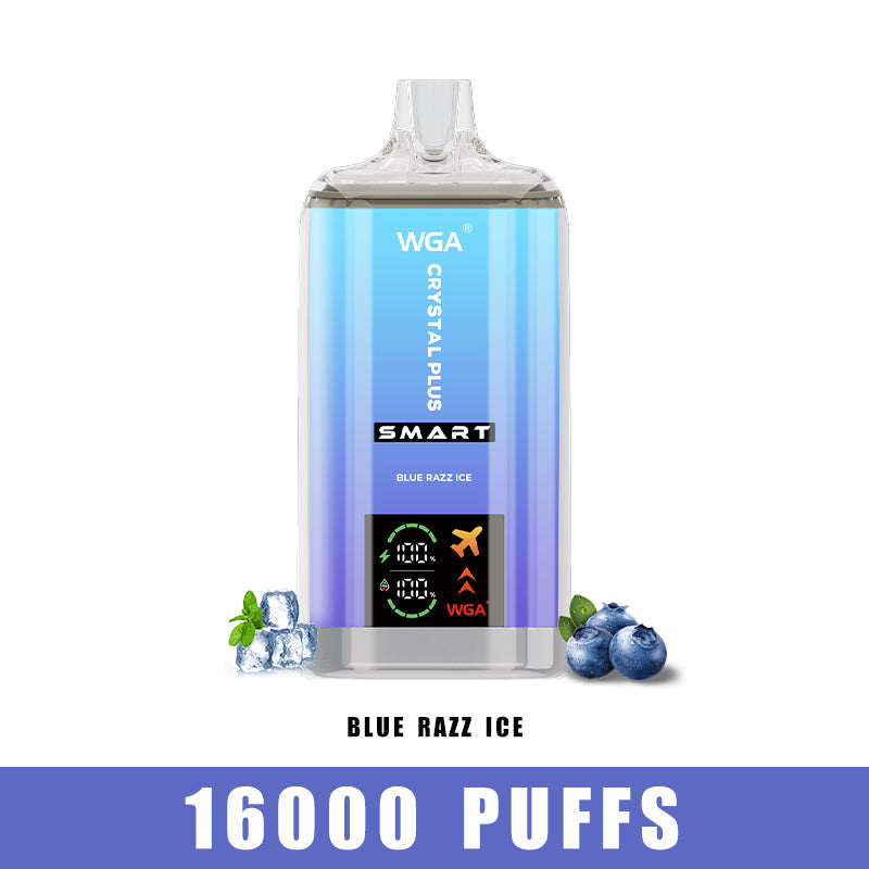 WGA Crystal Plus 16000 Puffs Disposable Vape-650mAh Battery, 27ml E-liquid, Multiple Nicotine 20 Flavors