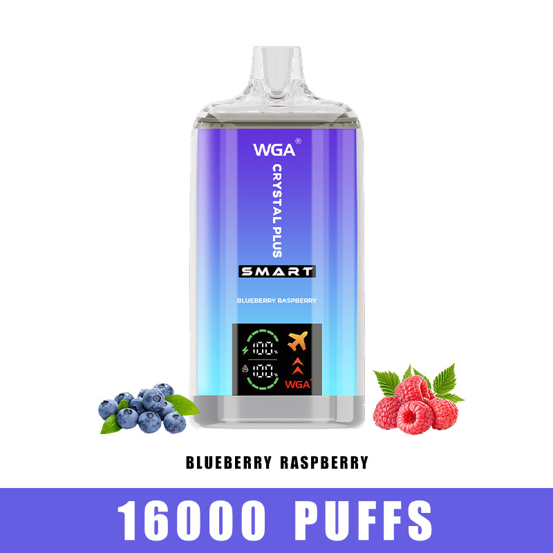 WGA Crystal Plus 16000 Puffs Disposable Vape-650mAh Battery, 27ml E-liquid, Multiple Nicotine 20 Flavors
