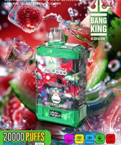 Bang King Box Double Crystal 20000 Puff 20k Display Screen Disposable Electronic Cigarette Vape
