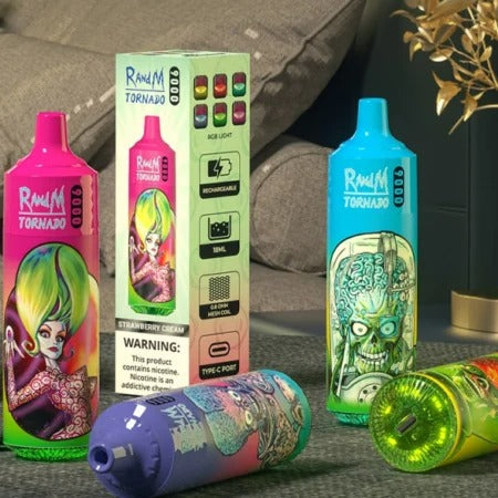RandM Tornado 9000 Puffs Vape original E Cigarette Bang King Double Crystal 20000 Puffs Vape 20K Disposable Vape Pen E Cigarette Prefilled 14ml 850mAh