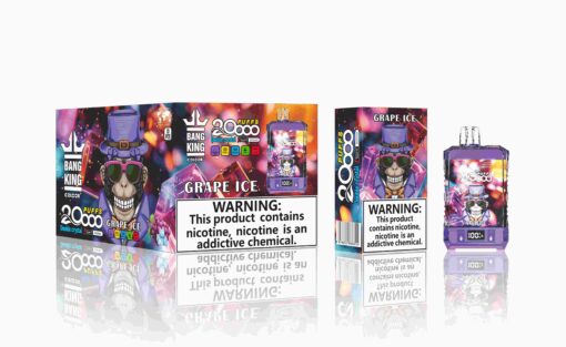 Bang King Box Double Crystal 20000 Puff 20k Display Screen Disposable Electronic Cigarette Vape