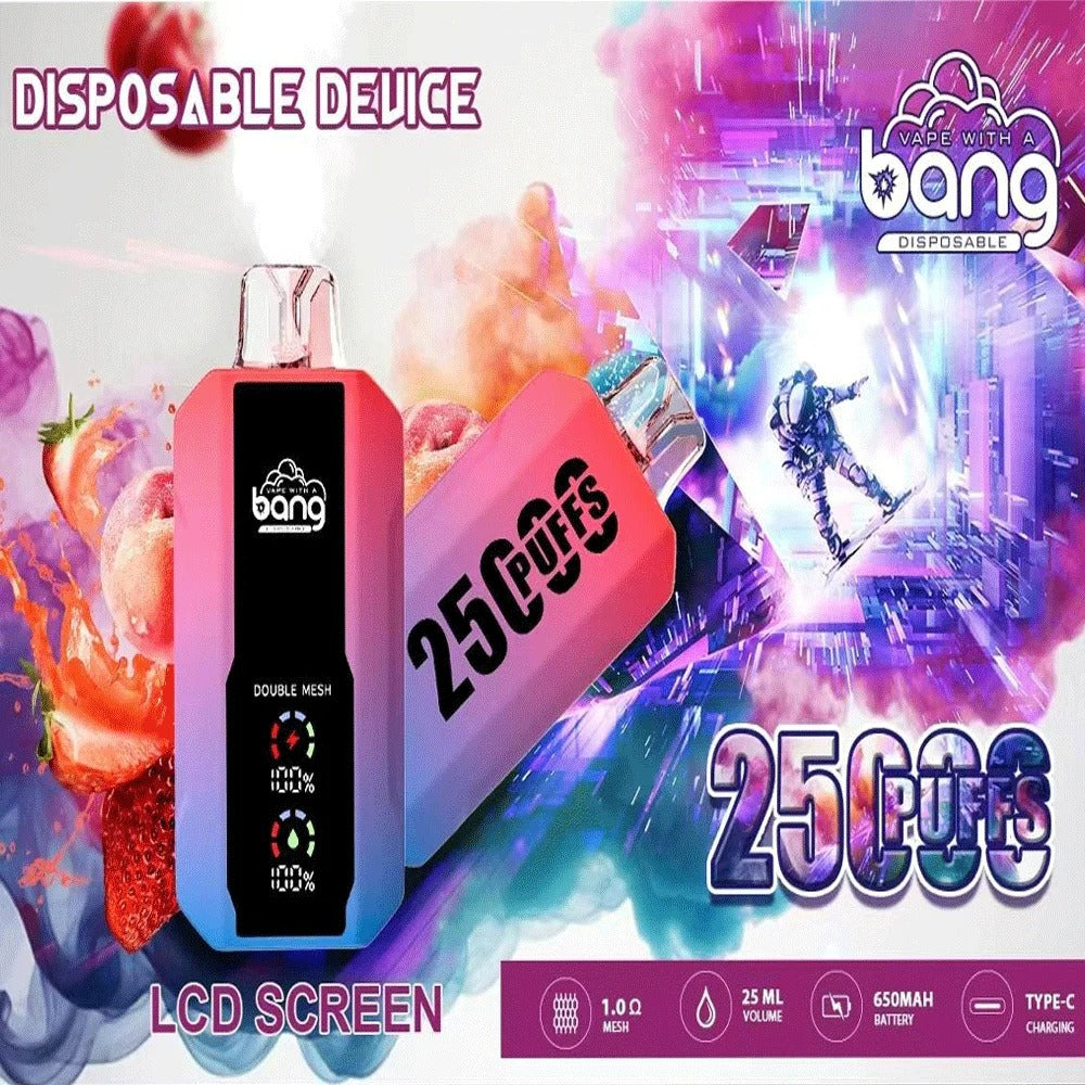 Bang 25000 Puffs Vape 25K Disposable Vape Pen E Cigarette Prefilled 30ml 650mAh Disposable Vape 12 Flavors