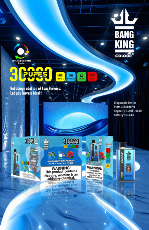 Bang King Colloor 30000 Puffs Vape 30K Disposable Vape Pen E Cigarette Prefilled 36ml 550mAh