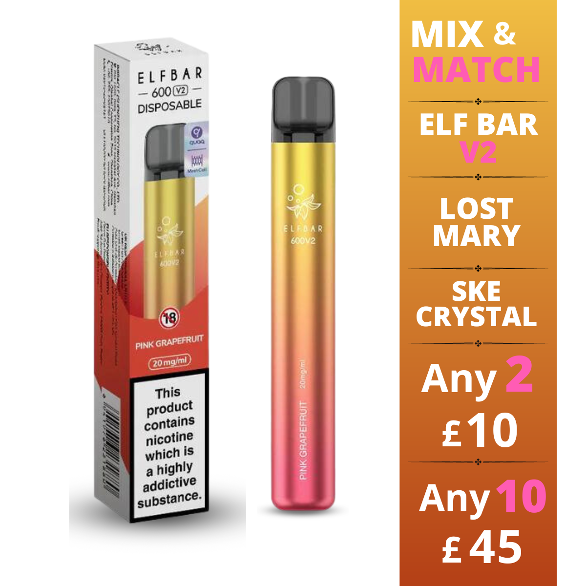 Pink Grapefruit - Elf Bar 600 V2