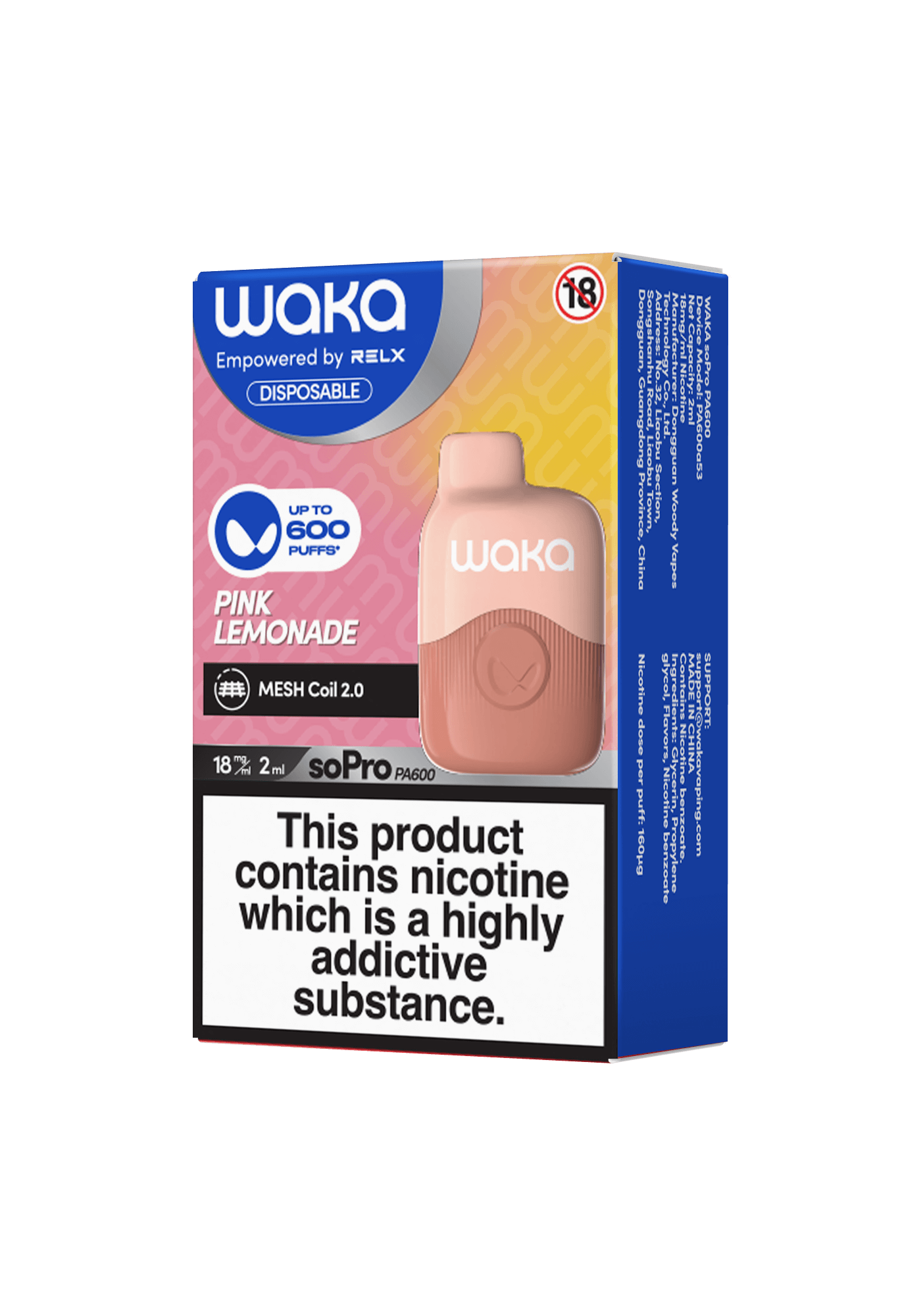 Best WAKA SoPro PA600 10000 Puffs Disposable Vape Waka Sopro 10000 PuffsDisposable Vape - Buy Vapes