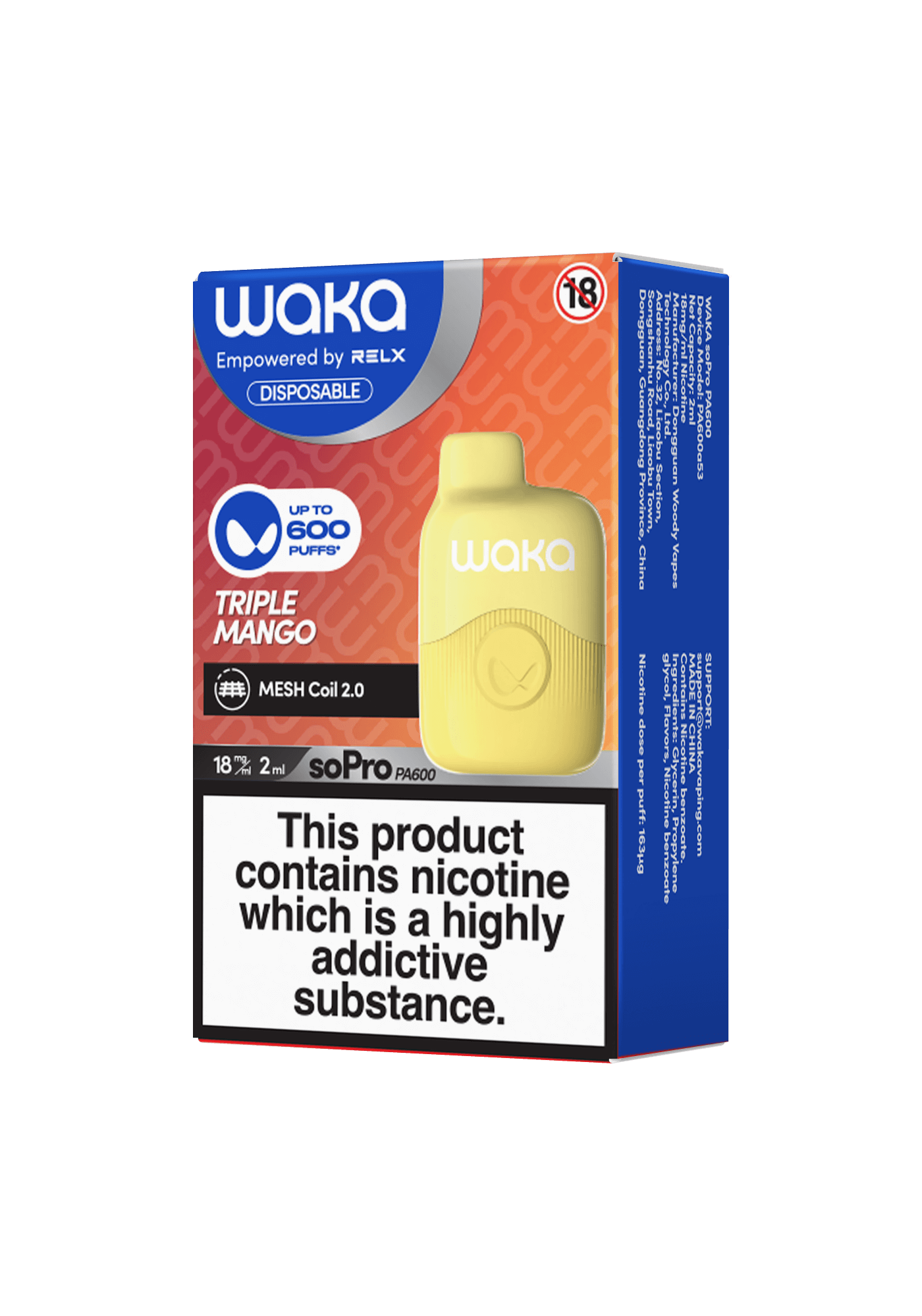 Best WAKA SoPro PA600 10000 Puffs Disposable Vape Waka Sopro 10000 PuffsDisposable Vape - Buy Vapes