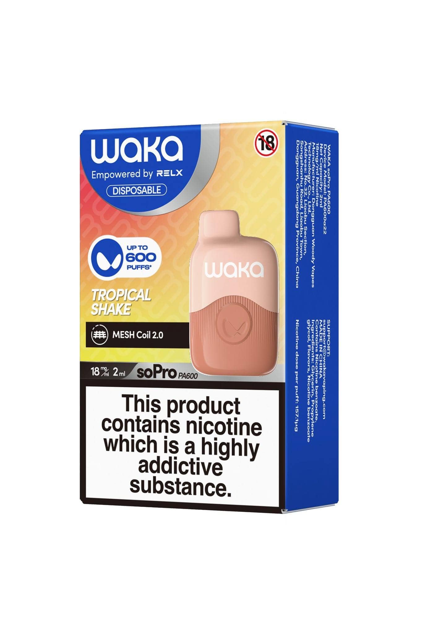 Best WAKA SoPro PA600 10000 Puffs Disposable Vape Waka Sopro 10000 PuffsDisposable Vape - Buy Vapes
