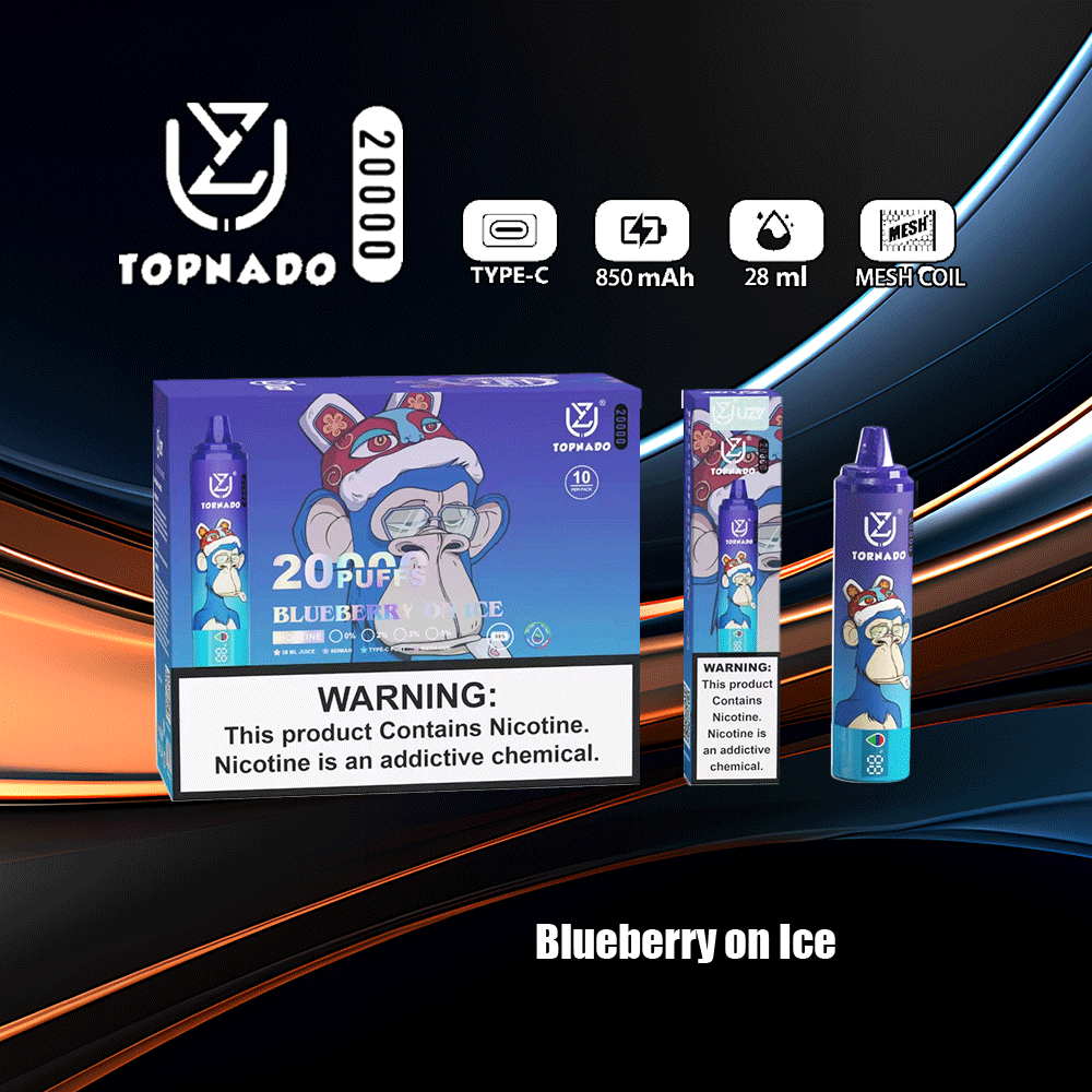 UZY Tornado 20000 Puffs 0% 2% 3% 5% Nicotine LED Display New Electronic Cigarette Pen