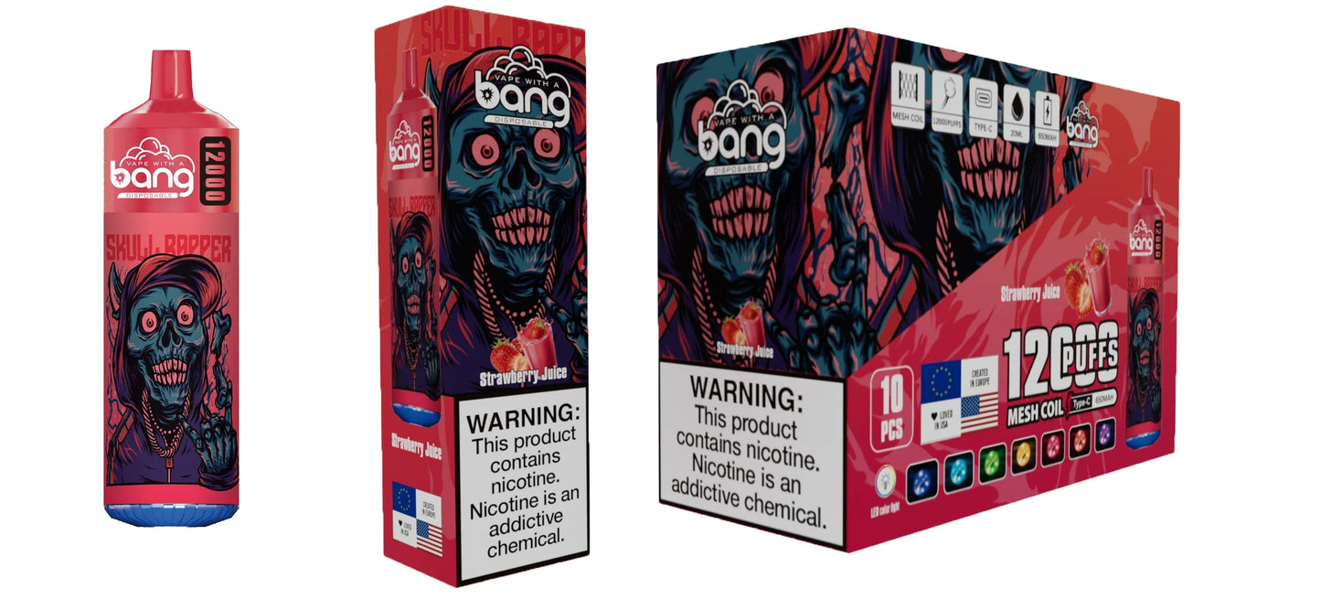 Bang disposable 12000 puff Disposable Vape 650 mAh 20 ML 20 Flavors