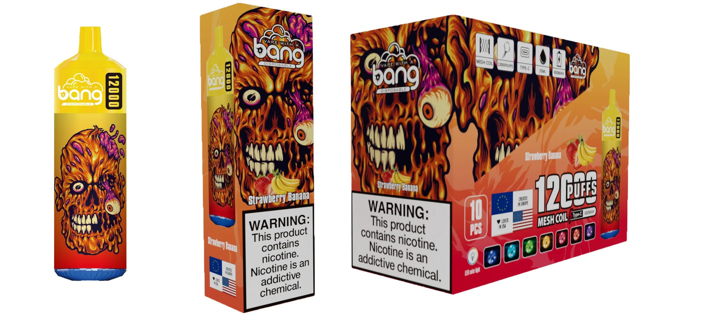 Bang disposable 12000 puff Disposable Vape 650 mAh 20 ML 20 Flavors