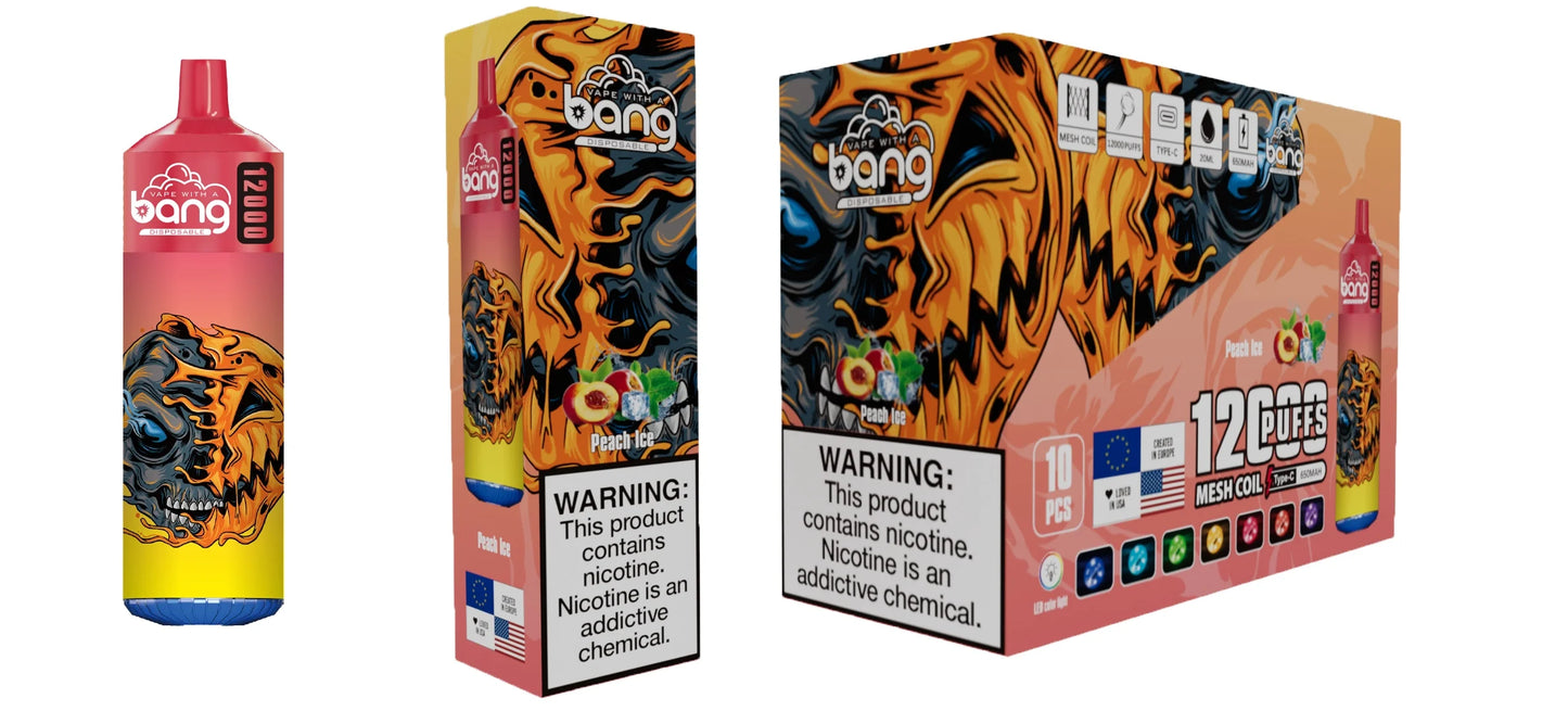 Bang disposable 12000 puff Disposable Vape 650 mAh 20 ML 20 Flavors