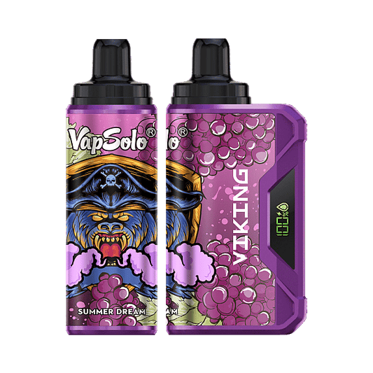VapSolo Viking 12K Puffs Disposable Vape | Ajustable Airflow,LCD Display,Type-C port