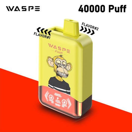 Waspe Fihp 40000 Puffs Vapsolo Twins 2 flavors in 1 Digital Screen