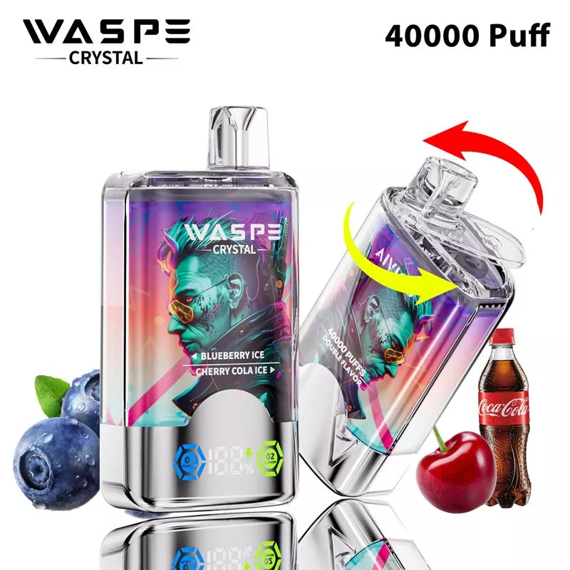 Waspe Crystal 40k Puffs 40000 Vape Double flavors Free Shipping