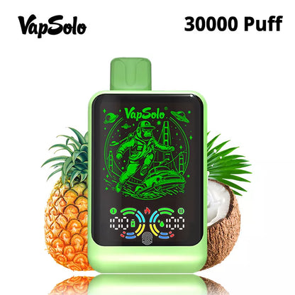 Vapsolo Galaxy 30000 Puffs Digital Screen 30k Disposable Vape-850mAh Battery, 40ml E-liquid, Multiple Nicotine 12 Flavors