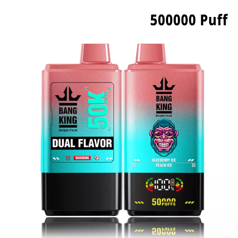 Bang King 50000 Puff 50K Dual Flavors Disposable vape -850mAh Battery, 50ml E-liquid, Multiple Nicotine 12 Flavors
