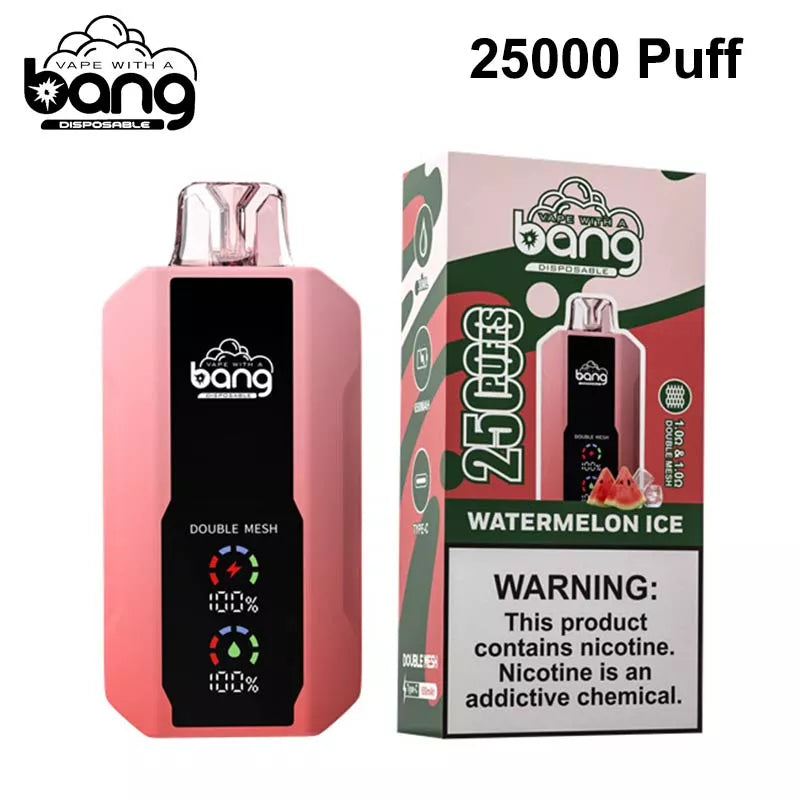 Bang 25000 Puffs Vape 25K Disposable Vape Pen E Cigarette Prefilled 30ml 650mAh Disposable Vape 12 Flavors