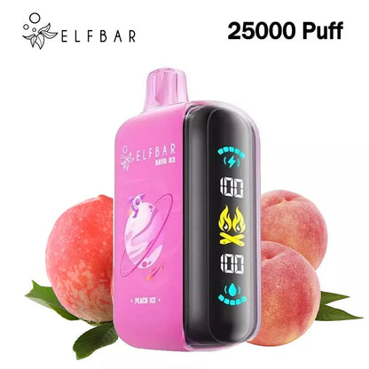 Elf Bar 25000 Puffs Raya D3 Vape  5% Nicotine 3D Screen Original 23ml E-liquid 850mAh Battery 20 flavors