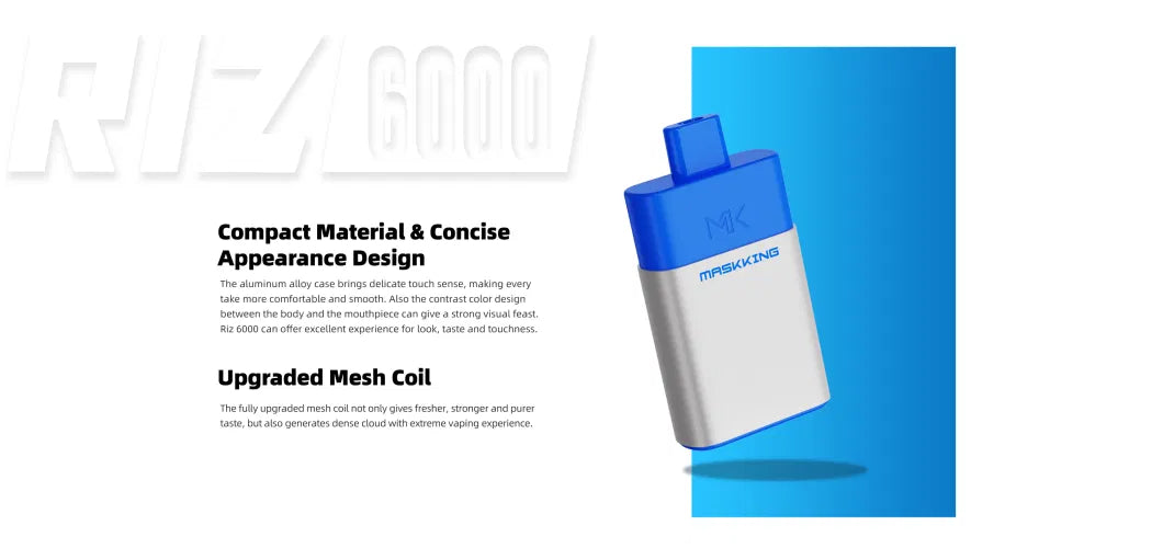 Maskking Riz 6000 Puffs Disposable Vape Wholesale