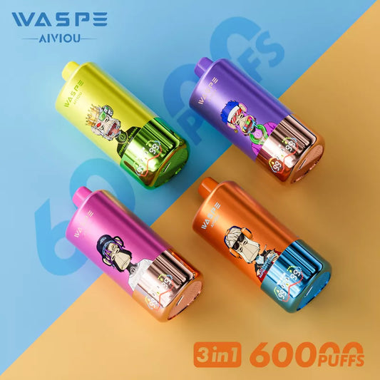 Waspe 60000 Puffs Triple Flavors 3 in 1 Disposable Vape 60k Puff