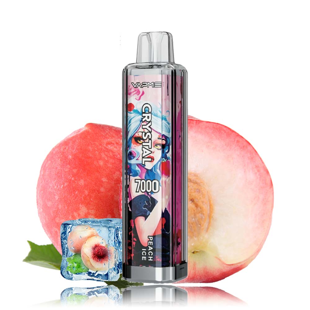 Vapme Crystal 7000 Puffs Vape Disposable 7000 Puff RGB Light 14ml  E-liquid 650mAh Battery 30 Flavors