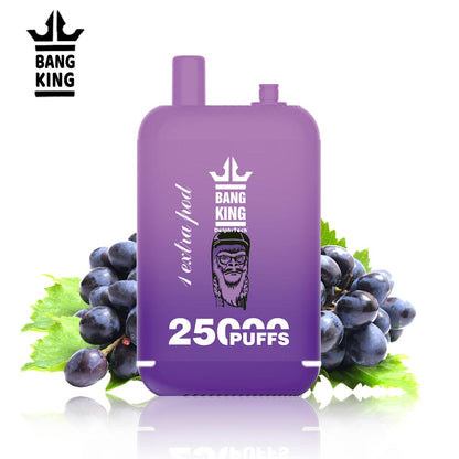 Bang King 25000 Puffs 25 K - 46mL Dual Tank (0% to 5% Nicotine) 650mAh Battery 12 Flavors