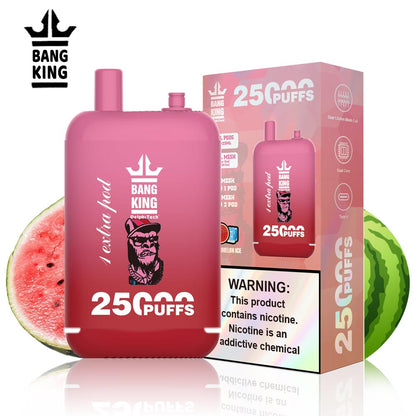 Bang King 25000 Puffs 25 K - 46mL Dual Tank (0% to 5% Nicotine) 650mAh Battery 12 Flavors