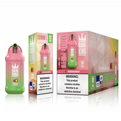 Bang King 12000 puffs disposable rechargeable vape in stock-650mAh Battery, 23ml E-liquid, Multiple Nicotine 19 Flavors