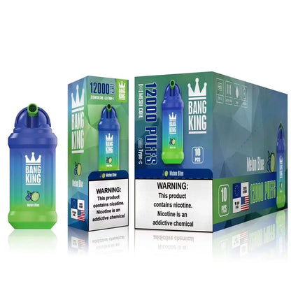 Bang King 12000 puffs disposable rechargeable vape in stock-650mAh Battery, 23ml E-liquid, Multiple Nicotine 19 Flavors