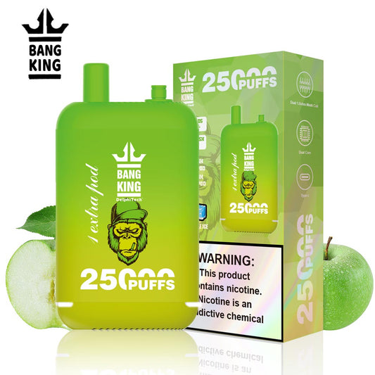 Bang King 25000 Puffs 25 K - 46mL Dual Tank (0% to 5% Nicotine) 650mAh Battery 12 Flavors