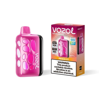 VOZOL Rave 50000 Puffs– Beat-Sensing Disposable Vape |5%Nicotine Strength 1000mAh Battery 15 Flavors