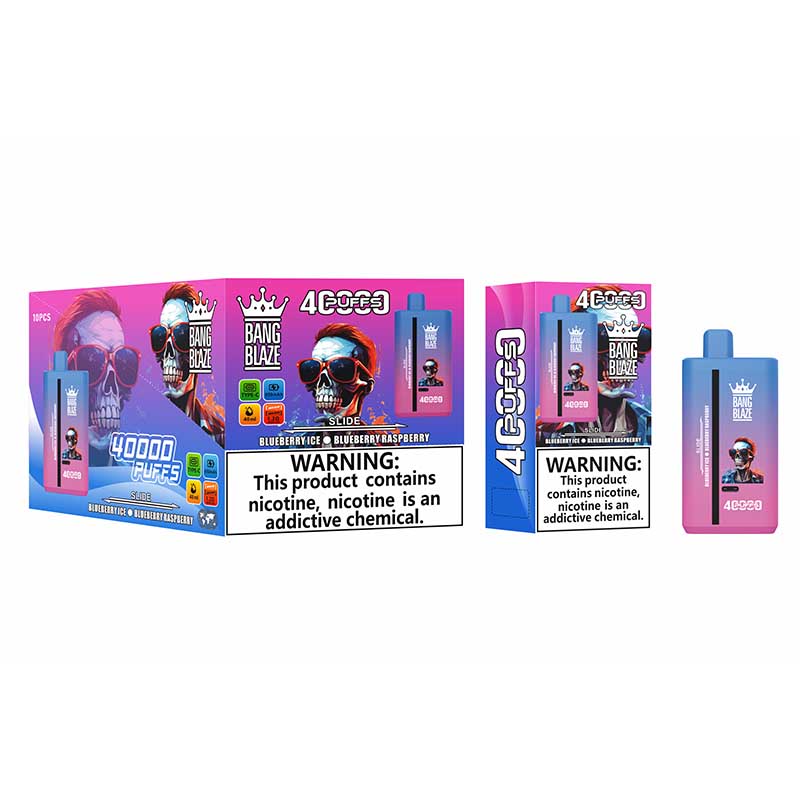 Bang Blaze 40000 Dual Flavors Disposable Vape(0% to 5% Nicotine) - 40ml E-Liquid, 650mAh Battery 12 Flavors