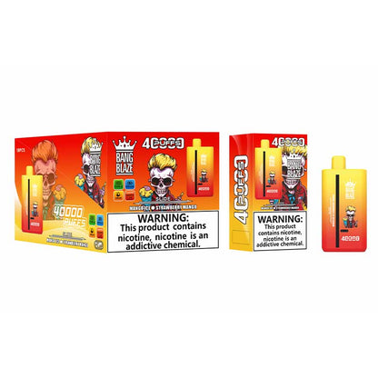 Bang Blaze 40000 Dual Flavors Disposable Vape(0% to 5% Nicotine) - 40ml E-Liquid, 650mAh Battery 12 Flavors