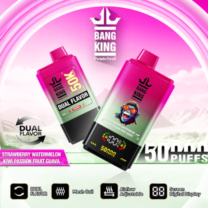 Bang King 50000 Puffs Disposable Vape(0% to 5% Nicotine) - 50ml E-Liquid, 850mAh Battery