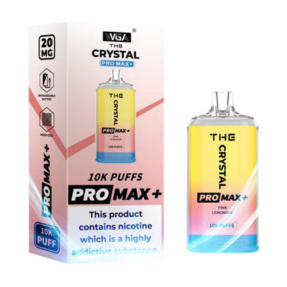WGA Crystal Pro Max Plus 10000Puffs Disposable Vape Wholesale 850mAh Battery 13  Flavors