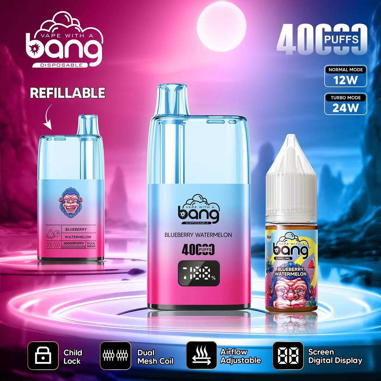 Bang 40000 Puffs Disposable Vape - 10ml E-Liquid, 650mAh Battery