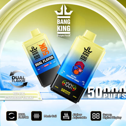 Bang King 50000 Puffs Disposable Vape(0% to 5% Nicotine) - 50ml E-Liquid, 850mAh Battery