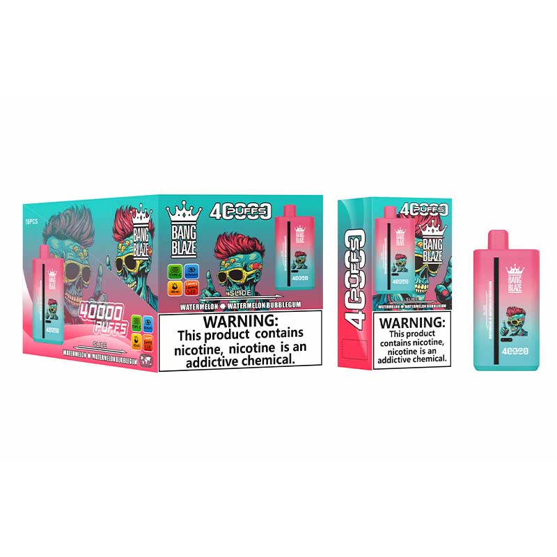 Bang Blaze 40000 Dual Flavors Disposable Vape(0% to 5% Nicotine) - 40ml E-Liquid, 650mAh Battery 12 Flavors