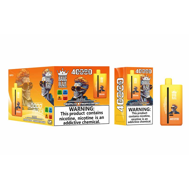 Bang Blaze 40000 Dual Flavors Disposable Vape(0% to 5% Nicotine) - 40ml E-Liquid, 650mAh Battery 12 Flavors