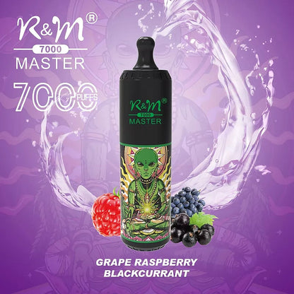 R&M MASTER 7000 Puffs  0% 2% 5% Nicotine Rechargeable Disposable vape