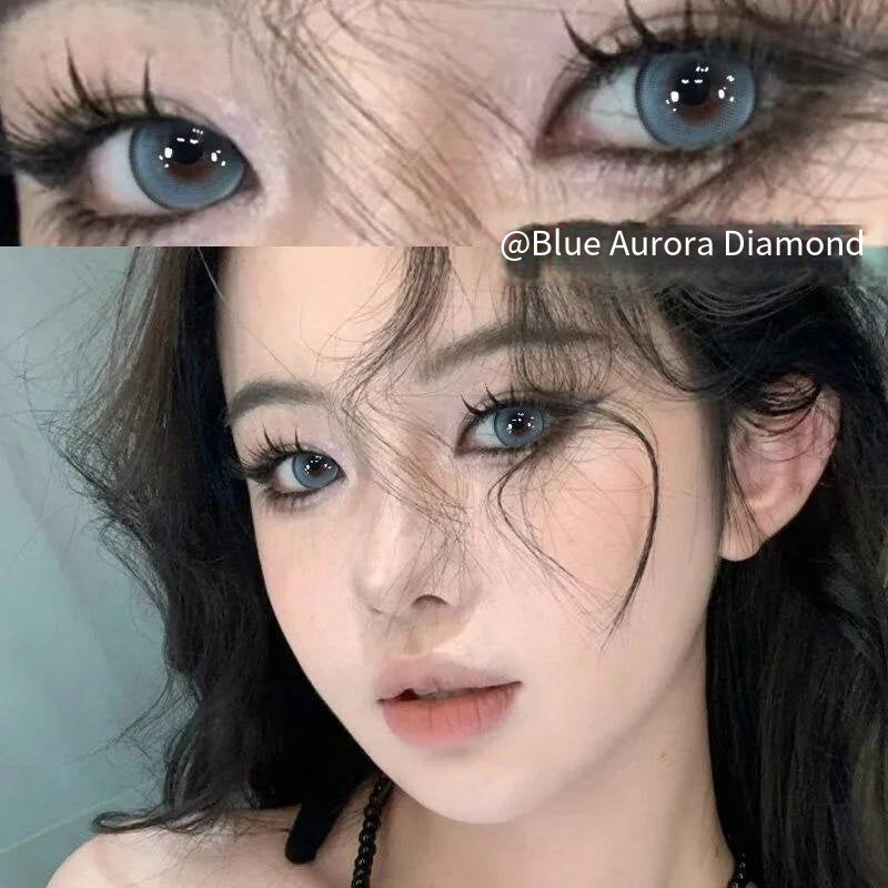 Natural beauty Fantasy Dream Fairy green high light beauty contact lens 14.5 large diameter contact lens small diameter with degree genuine （2）