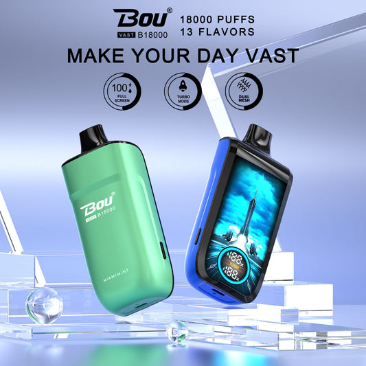 BOU VAST 18000 Puffs Disposable Vape Wholesale-22ml E-liquid，Multiple Nicotine 13 Flavors