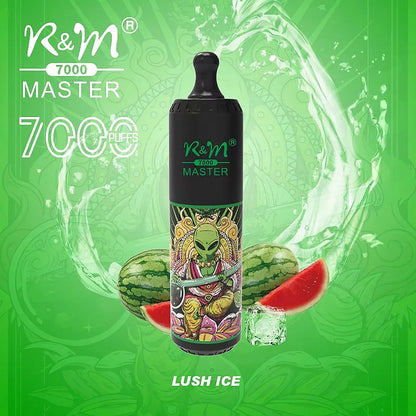 R&M MASTER 7000 Puffs  0% 2% 5% Nicotine Rechargeable Disposable vape