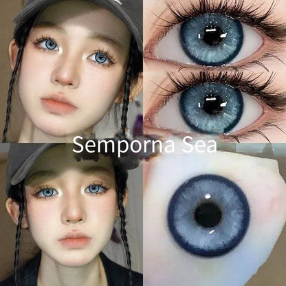 Natural beauty lucky little golden cat beauty contact lens pure desire style contact lens temperament network celebrity all-match fresh(2)