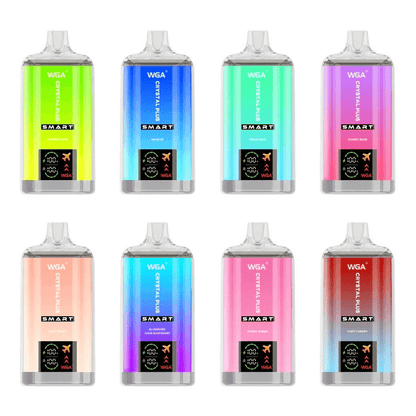 WGA Crystal PLUS Smart Digital16000 puff Disposable Vape Wholesale-650mAh Battery, 27ml E-liquid, Multiple Nicotine 20 Flavors