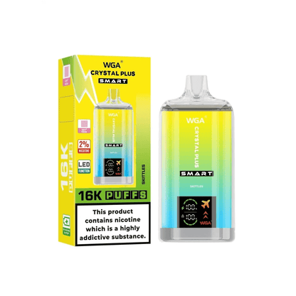 WGA Crystal PLUS Smart Digital16000 puff Disposable Vape Wholesale-650mAh Battery, 27ml E-liquid, Multiple Nicotine 20 Flavors