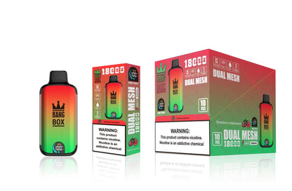 Bangbox 18000 Puffs Smart Screen Disposable E Cigarettes Vape Puff 18k Dual Mesh Coil Led display battery 26ml 850MAH 12Flavors.