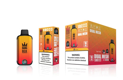Bangbox 18000 Puffs Smart Screen Disposable E Cigarettes Vape Puff 18k Dual Mesh Coil Led display battery 26ml 850MAH 12Flavors.