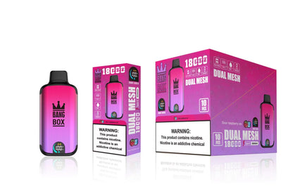 Bangbox 18000 Puffs Smart Screen Disposable E Cigarettes Vape Puff 18k Dual Mesh Coil Led display battery 26ml 850MAH 12Flavors.